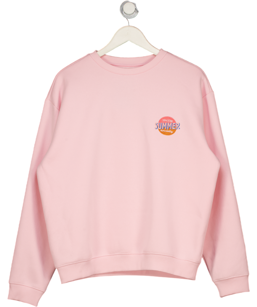 SPACE NK Baby Pink "summer Society" Sweatshirt UK M
