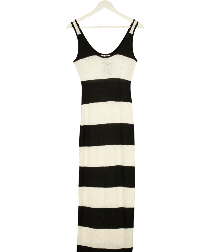 4th & Reckless Cream And Black Stripe Knitted Maxi Dress UK 6