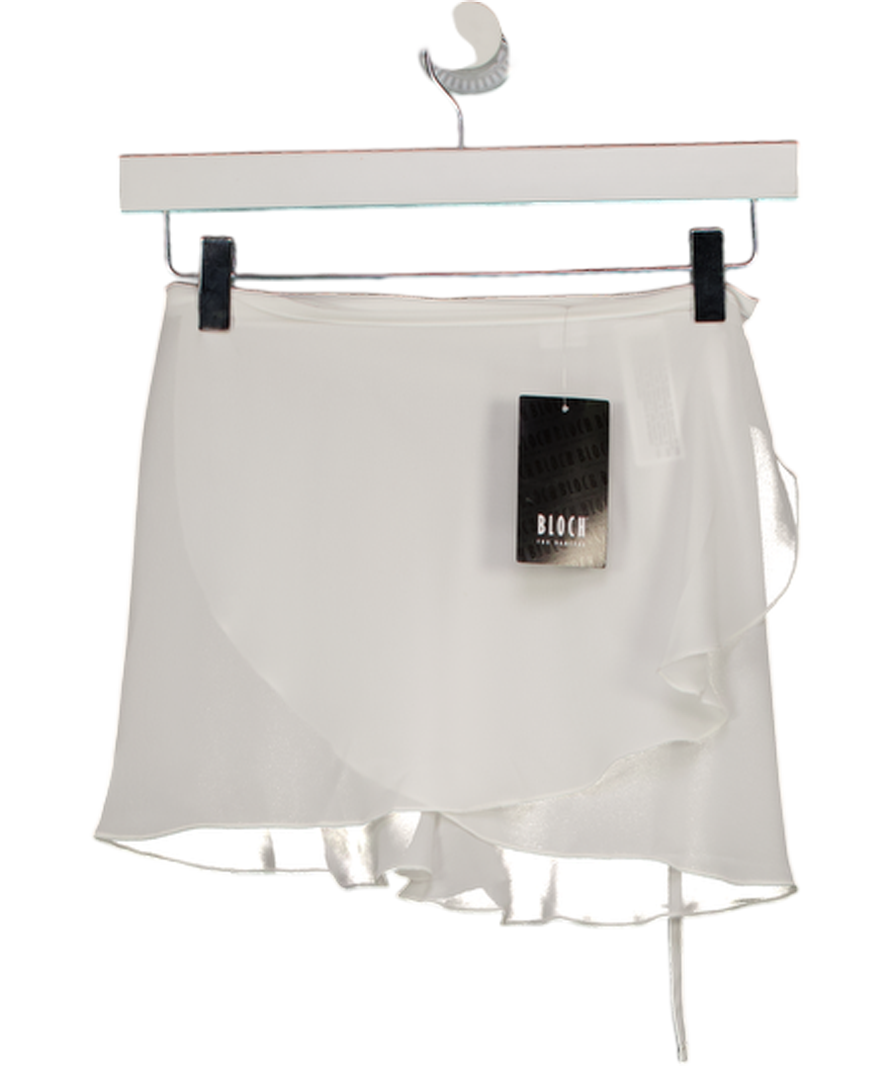 BLOCH White Georgette Wrap Ballet Skirt UK M/L