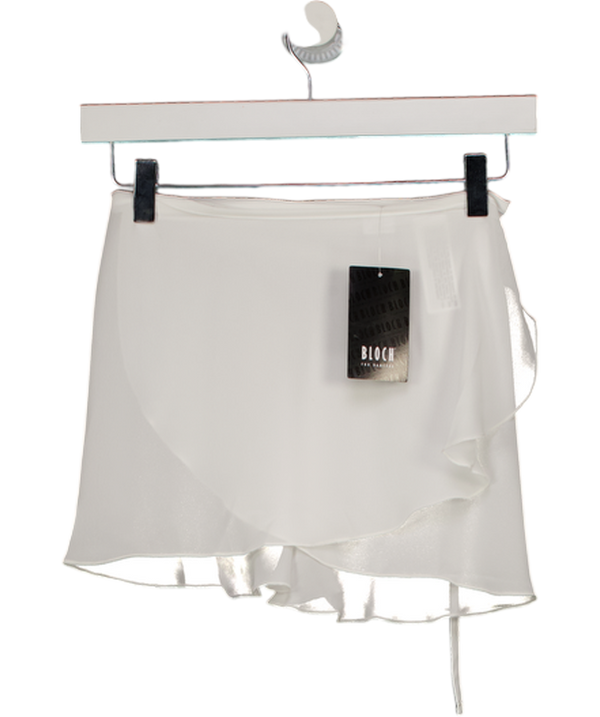 BLOCH White Georgette Wrap Ballet Skirt UK M/L