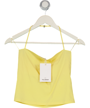 Pull&Bear Yellow Halterneck Bandeau Top UK S
