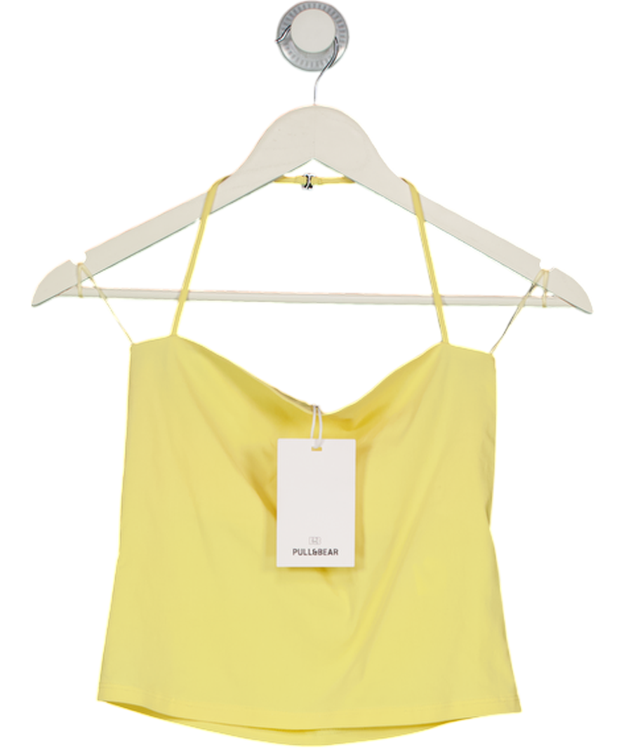 Pull&Bear Yellow Halterneck Bandeau Top UK S