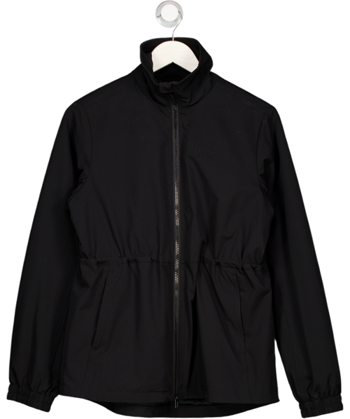 7 DAYS  ACTIVE Black Tech Drawstring Waist Running Jacket UK S