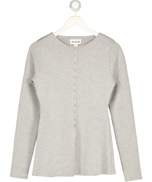 ALIGNE Grey Daphne Waisted Knit Cardigan UK 8