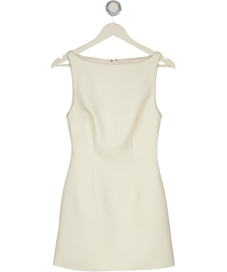 MESHKI Cream Mini Structured Shift Dress UK XS