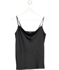 River Island Black Satin Cowl Front Cami Top UK 6