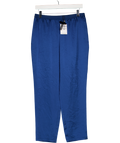 T by Alexander Wang Blue Satin Tapered Trousers UK S