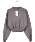 Topshop Grey Crew Neck Sweatshirt UK XS