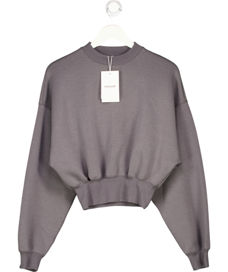 Topshop Grey Crew Neck Sweatshirt UK XS
