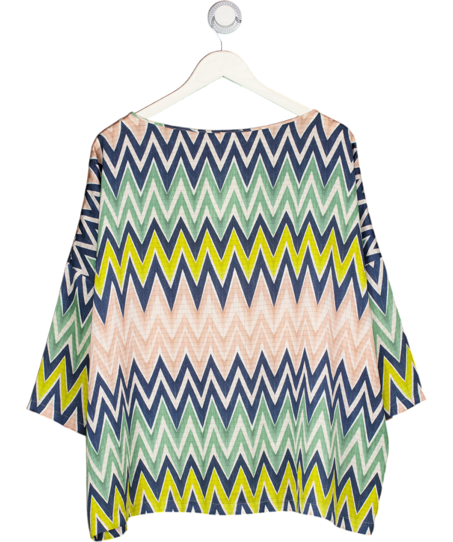 Missoni Multicolour Zigzag Silk Blouse UK L