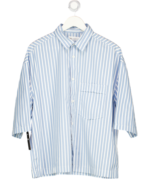 ZARA Blue Striped Boxy Fit Shirt UK M