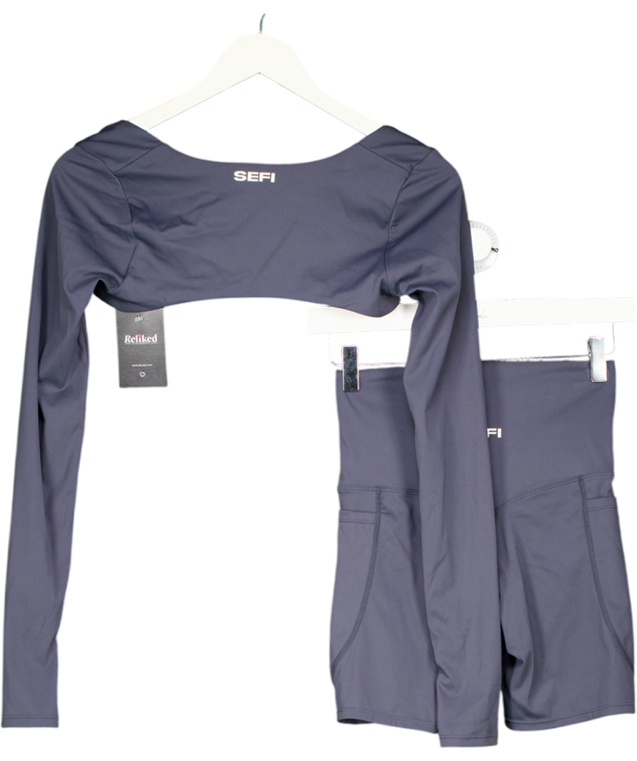 SEFI 2-piece Grey Crop Top (uk M)  And Shorts (uk S) Set UK S/M