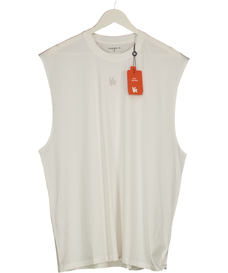 Young LA White Runtech Tank UK L