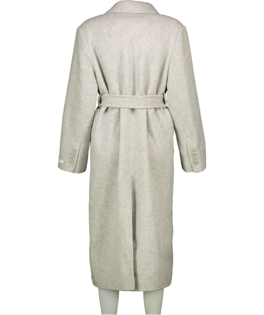 AAVELLE Dove Grey Baby Alpaca Wool Coat UK M