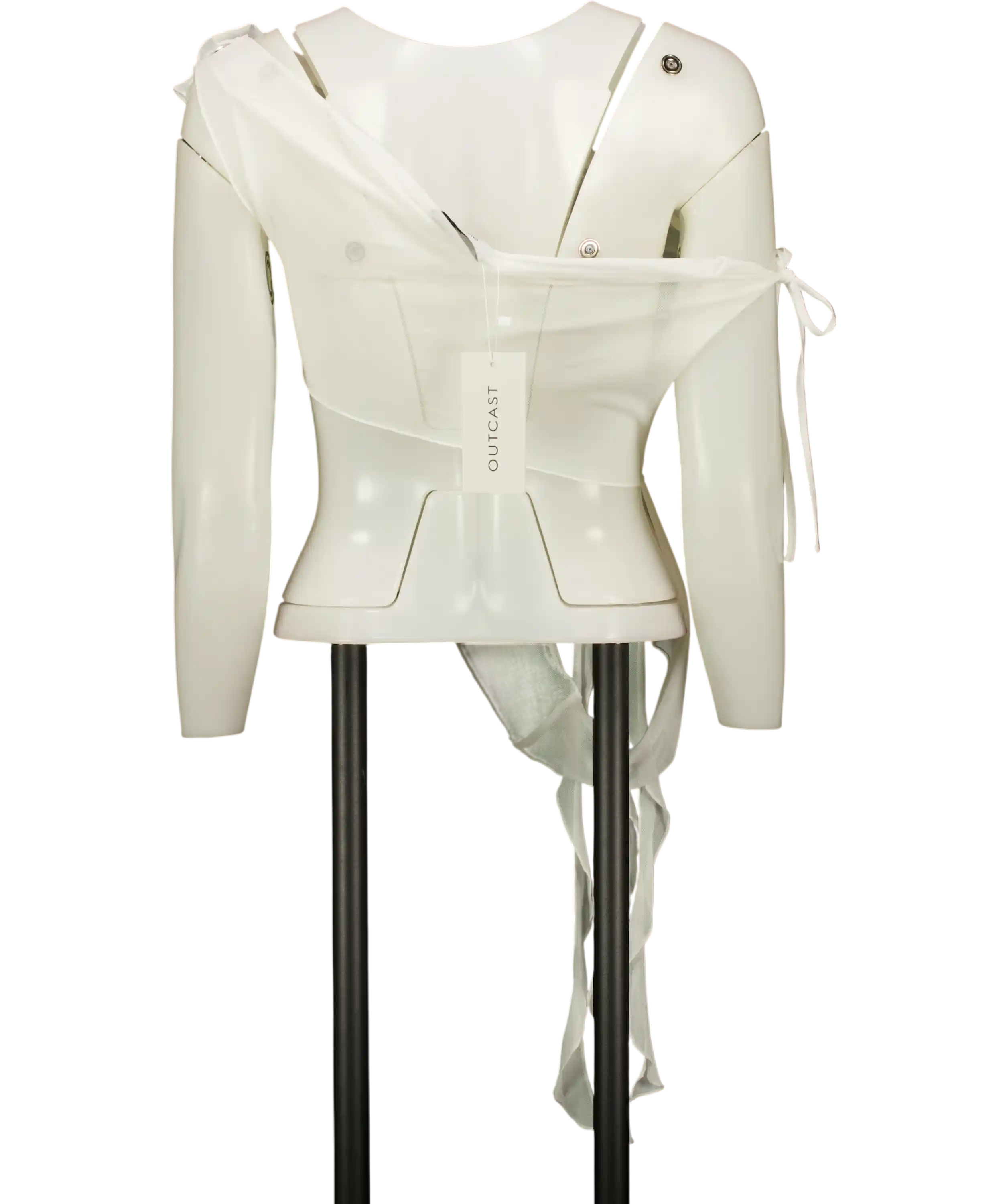Outcast White Ruffle Top UK S