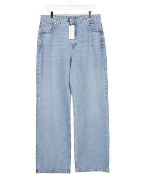 V BY VERY Light Blue High Waisted Straight Leg Jeans UK 16