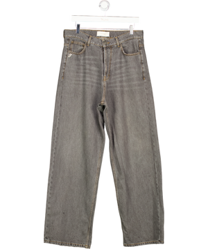 545 DENIM Washed Grey Wide Fit Jeans UK M