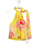 ASOS Top With Scarf Detail In Yellow Floral UK 6