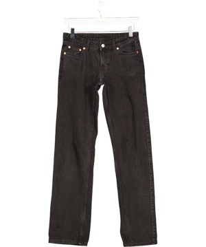 WEEKDAY Black Arrow Low Rise Regular Straight Leg Jeans  L32 W24