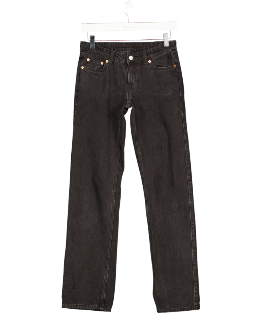 WEEKDAY Black Arrow Low Rise Regular Straight Leg Jeans  L32 W24