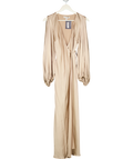SHONA JOY Champagne Beige La Lune Long Sleeve Maxi Dress UK 6