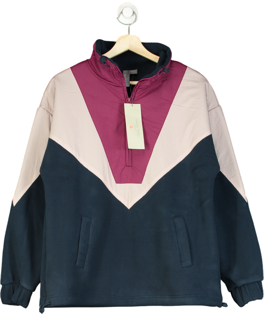 Sweaty Betty Orbit colour-block shell and fleece jumper UK XS
