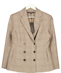 French Connection Brown Chester Check Cinched Blazer UK 12