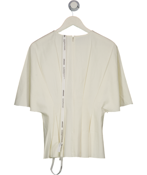 ARRANGE Cream Pleated Cinched Waist Top Co-ord UK 10
