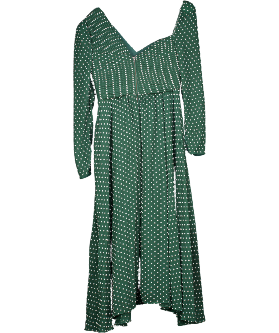 Larmossi Green Zoria Runway Polka Dot Dress UK M
