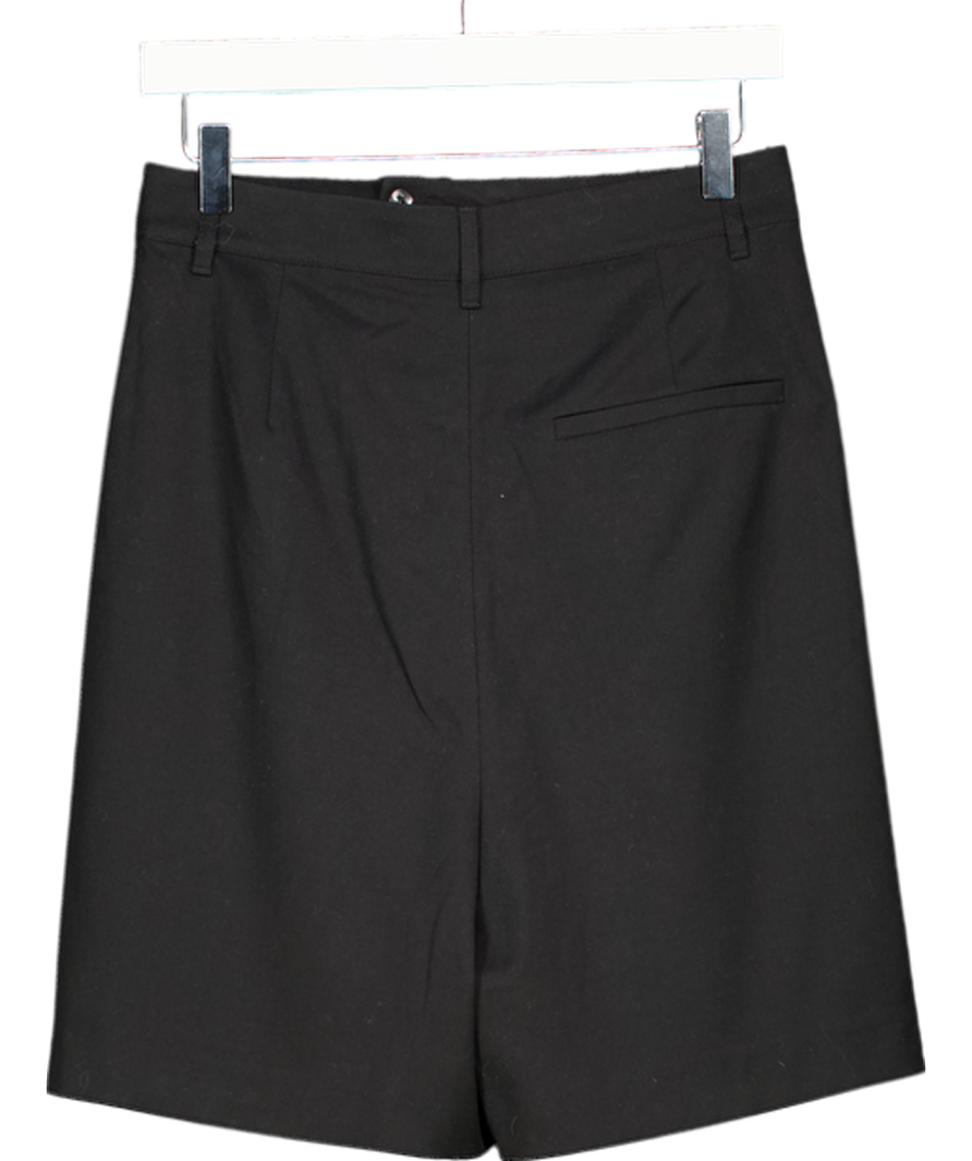 ZARA Black Flared Long Bermuda Shorts UK XS