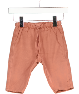 CARAMEL BABY & CHILD Orange Cotton Drawstring Trousers 0-3 Months
