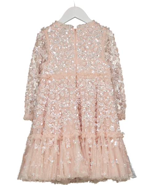 NEEDLE & THREAD Blush Pink Sequin Alina Kids Dress 4 Years