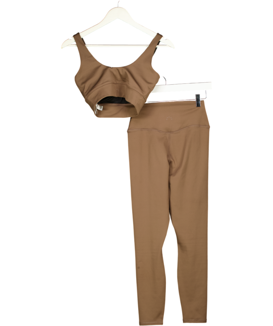 Varley Chocolate Brown 2-piece Sports Bra And Leggings Set UK S