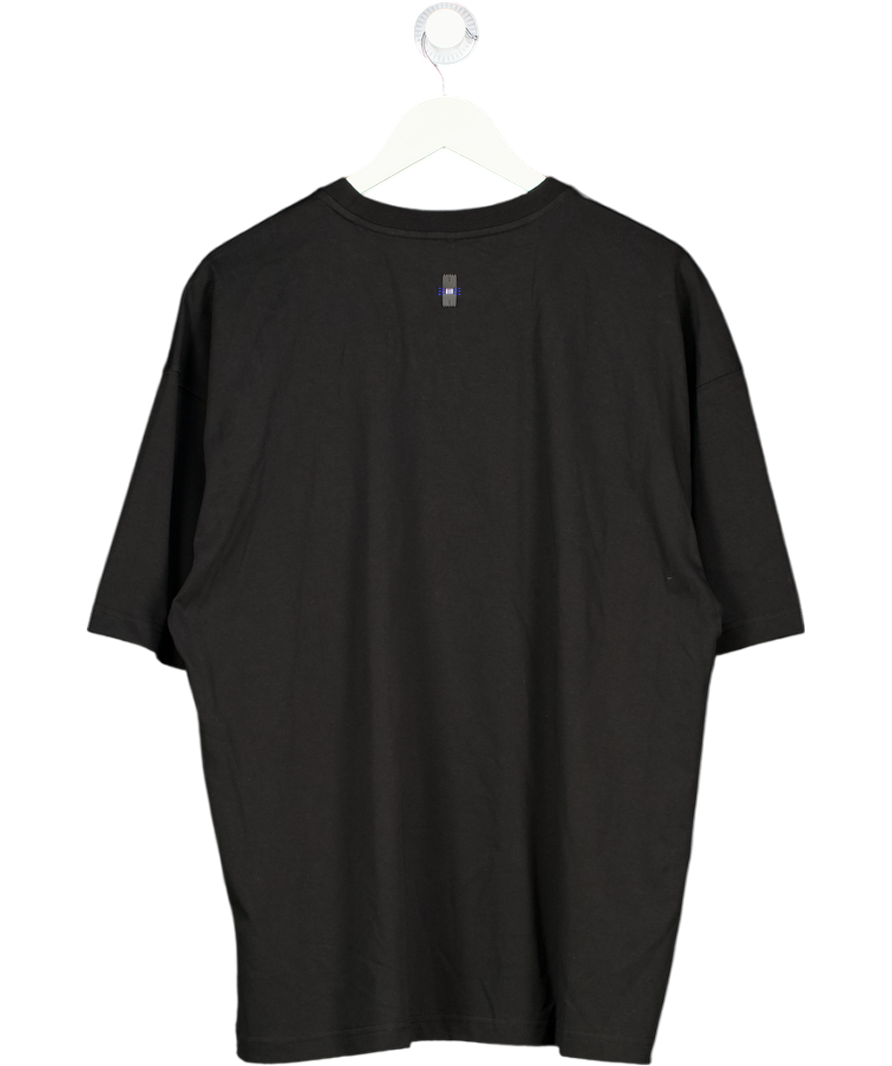 ADER ERROR Black Apple Press Logo T-shirt UK XL