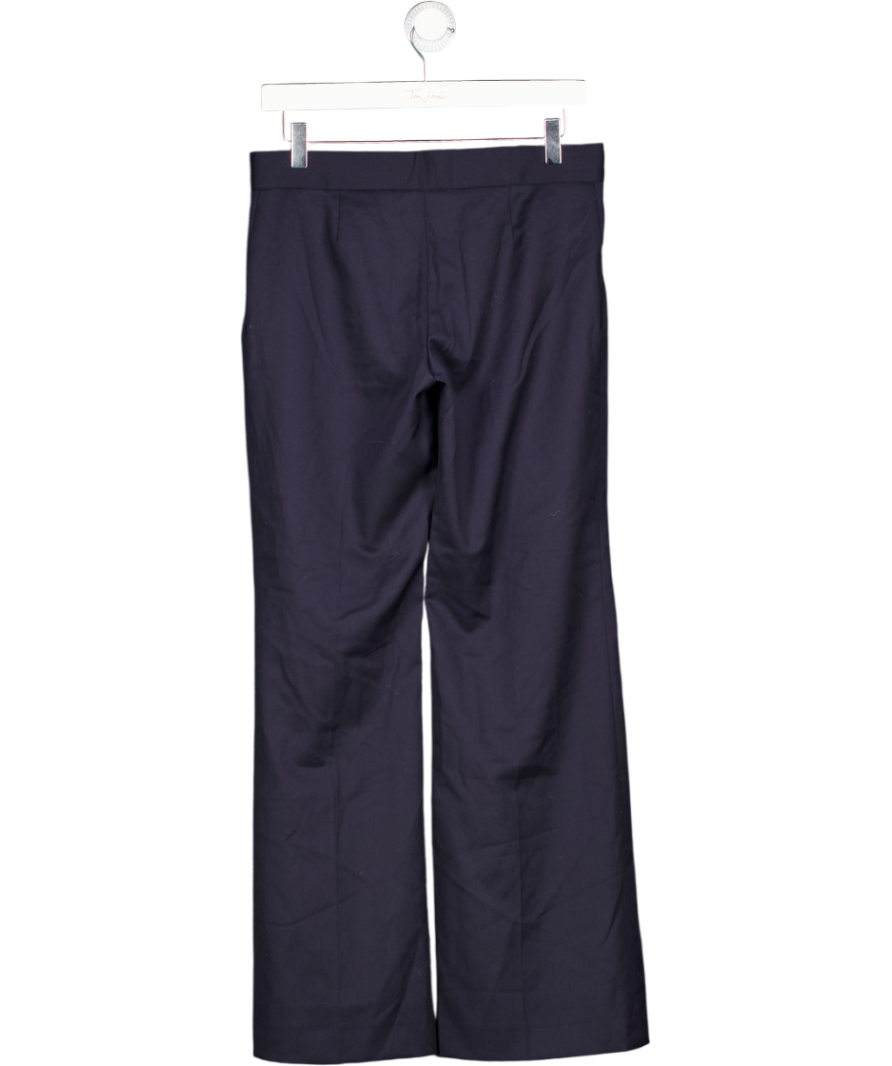 Stella McCartney Navy Blue 100% Wool Straight Leg Trousers Fr38 UK 10