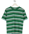 MIU MIU Green Classic Striped Pocket Logo  T-shirt UK M