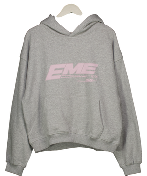 EME Studios Grey Ssamo Heather Oversized Hoodie UK M
