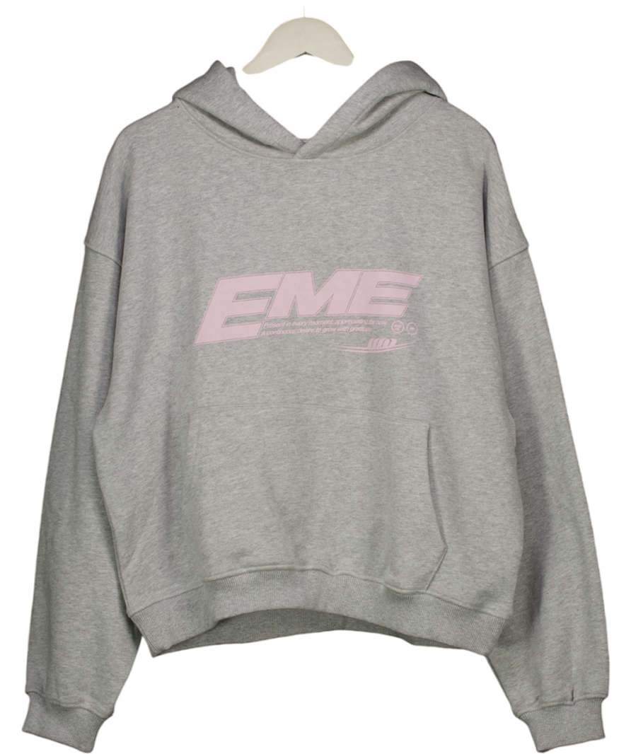 EME Studios Grey Ssamo Heather Oversized Hoodie UK M