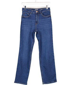 Only Blue Mid Waist Straight Fit Jeans UK 8