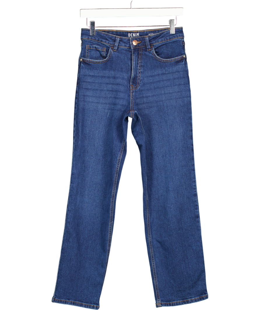 Only Blue Mid Waist Straight Fit Jeans UK 8