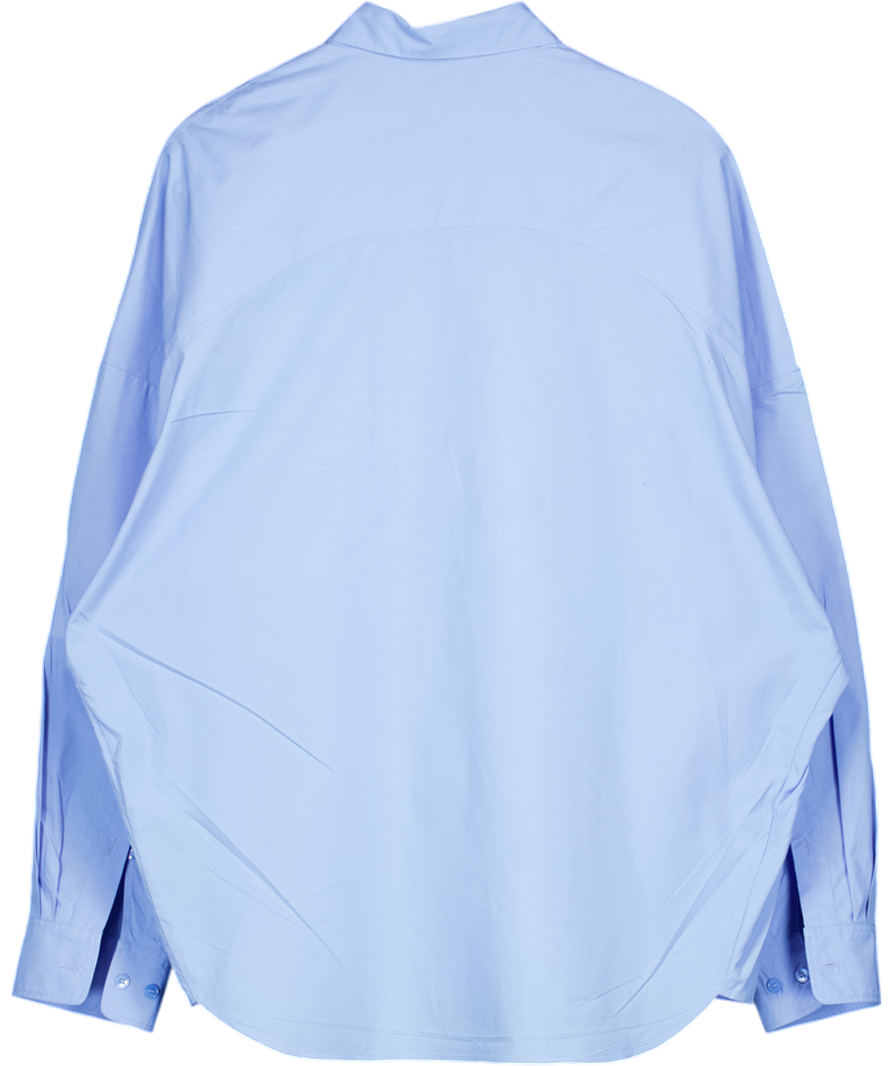 OURS THE LABEL Blue The Camicia Oversized Shirt In Bluette One Size