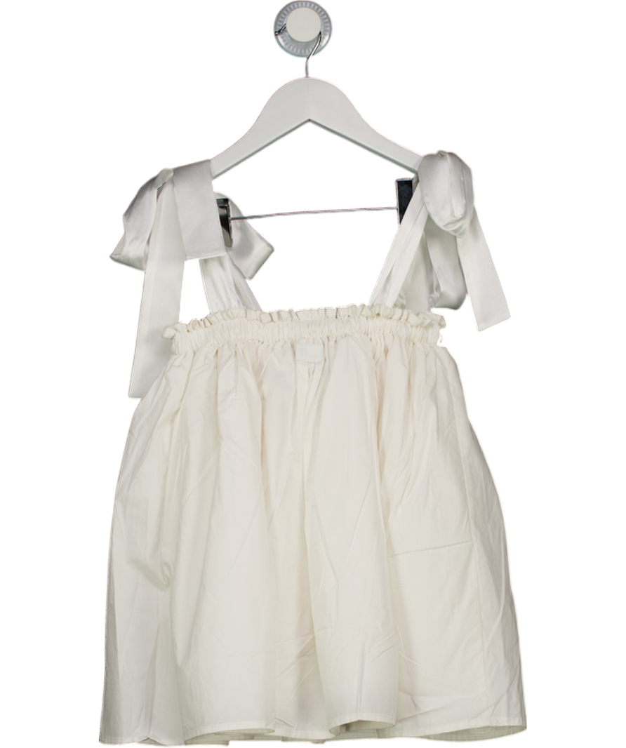 The Tiny Universe White Full Skirt Bow Shoulder Dress 4 Years
