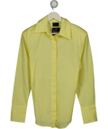 ASOS Yellow Clinched Shirt Mini Dress In Buttermilk UK 8