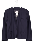 Les Copains Blue Collarless Blazer UK 14