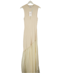 TOPSHOP Cream Knitted Sheer Mix Dress In Ivory UK M