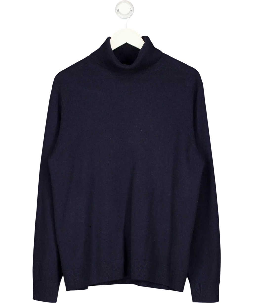 UNIQLO Navy Blue 100% Cashmere Turtleneck Jumper UK XXL