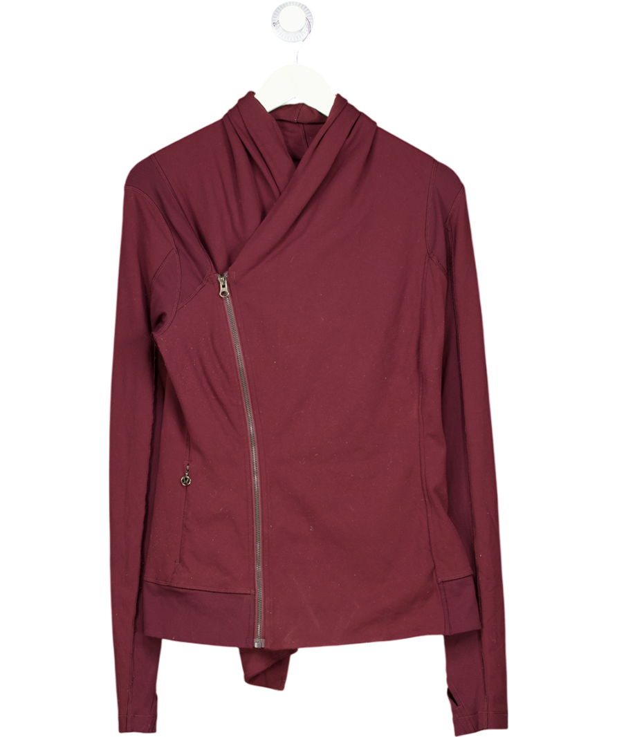 LULULEMON Burgundy Red Bhakti Yoga Jacket Us10 UK 14