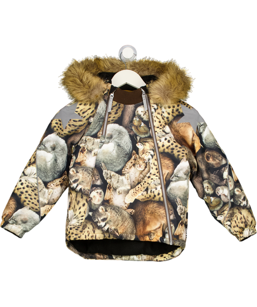 MOLO Brown Sleeping Cubs Ski Jacket 122cm 7 Years