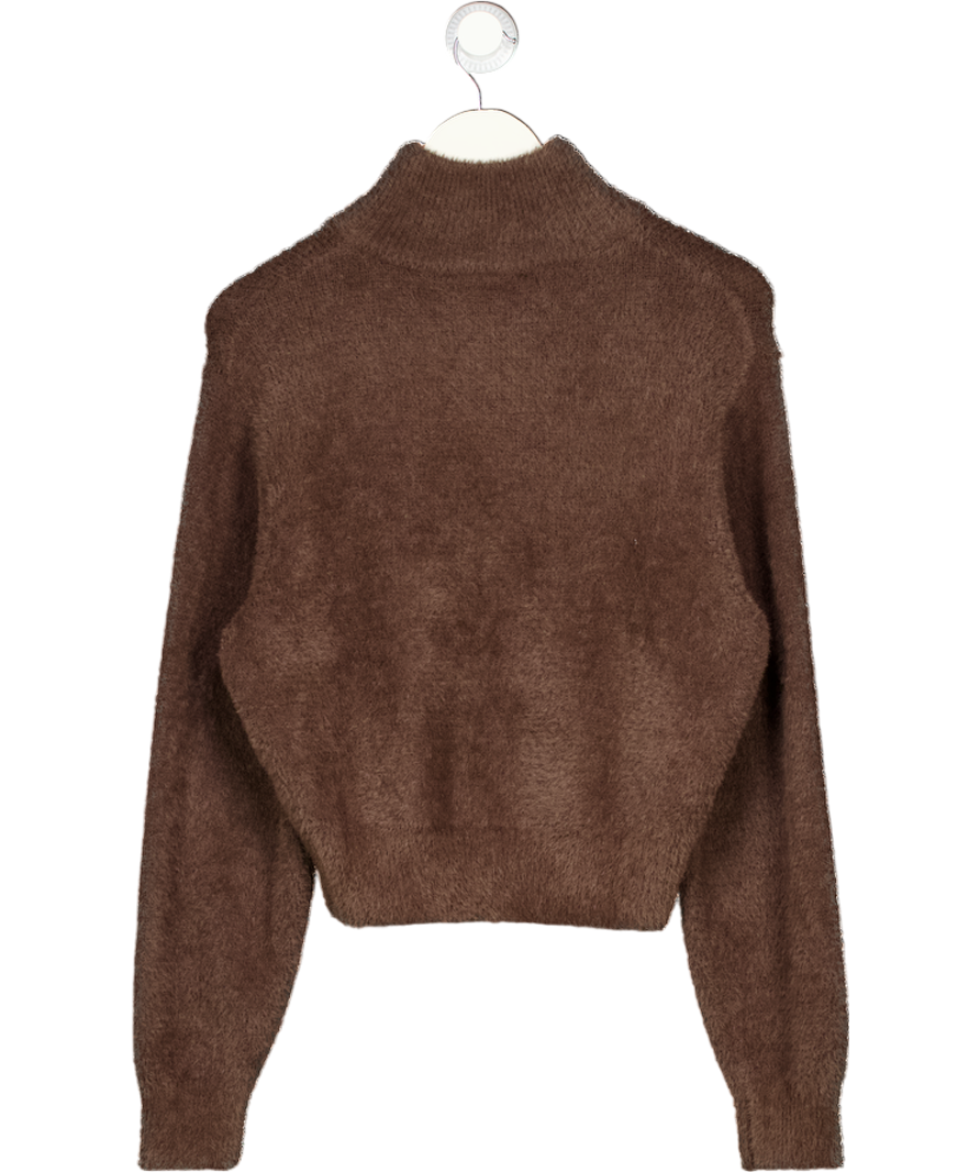 ELKA COLLECTIVE Chocolate Brown Super Soft Leon Knit Cardigan UK 8