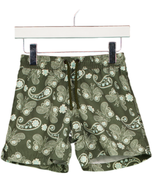 SUNUVA Green Butterfly And Floral Print Drawstring  Swimshorts 3 Years